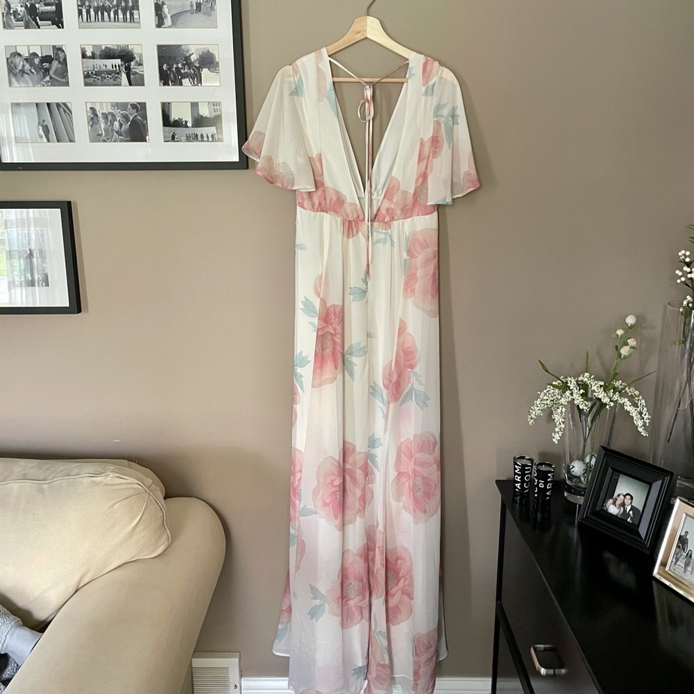 Show Me Your MuMu Faye Flutter Dress Floral Large - Picture 7 of 10